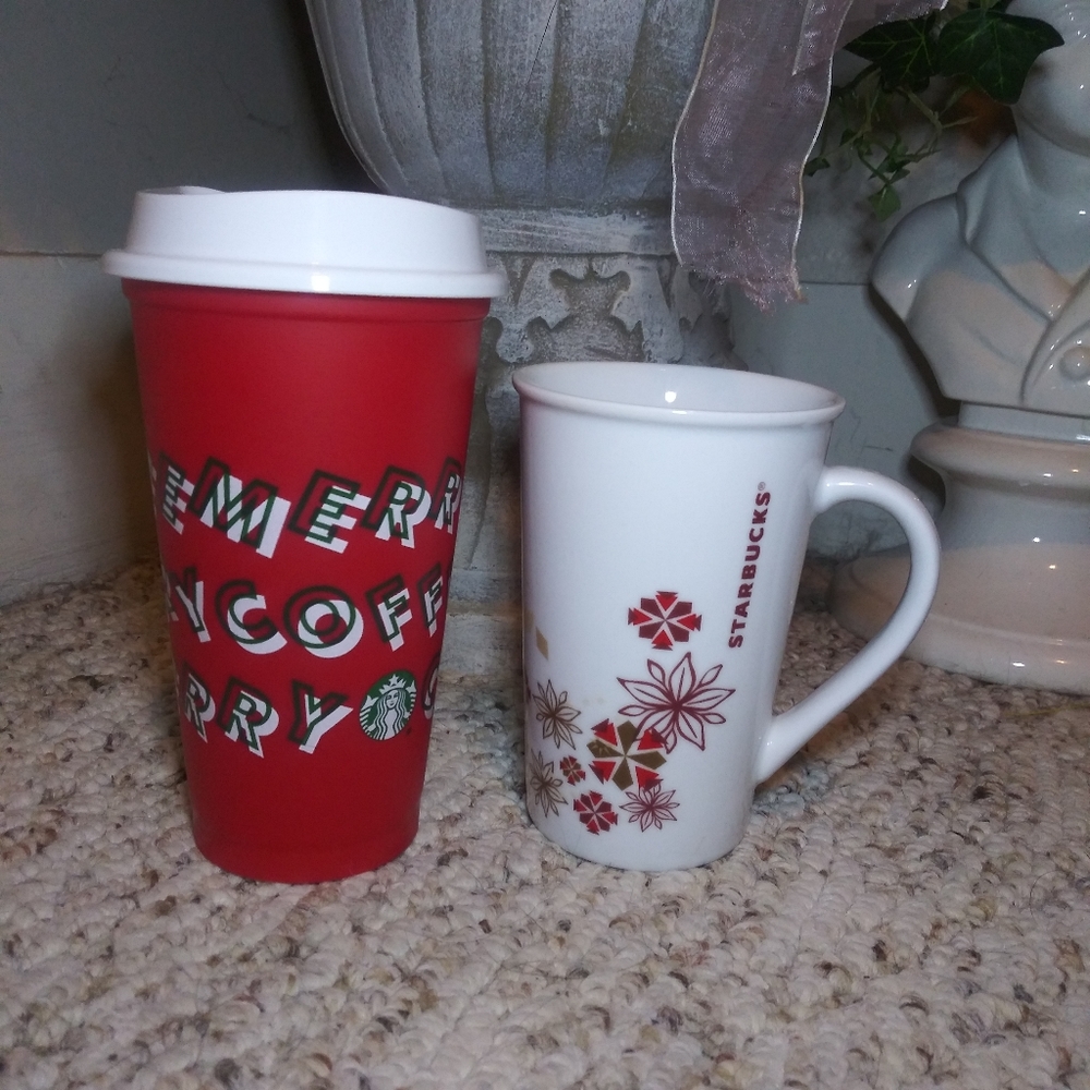 Starbucks Christmas Travel Cup & Ceramic Mug